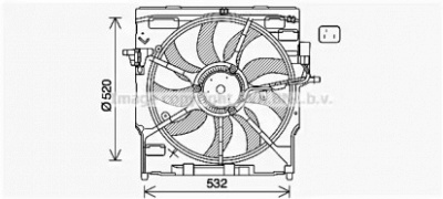 AVA QUALITY COOLING bw7565 -  Вентилятор, охлаждение двигателя